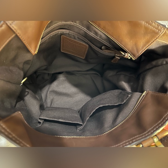 Coach 2006 Soho Mia Ivory Brown Leather Shoulder Tote Handbag Purse #10049 - Picture 8 of 16